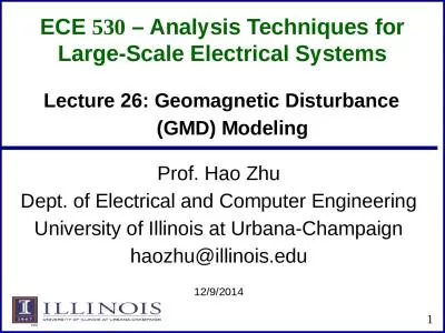 ECE  530  – Analysis Techniques for Large-Scale Electrical Systems