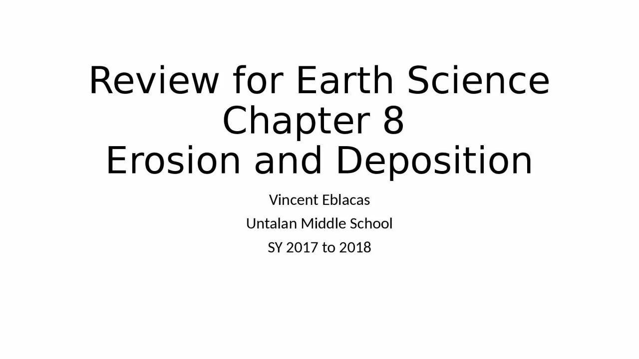 PPT-Review for Earth Science Chapter 8