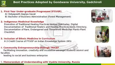 Best Practices Adopted by Gondwana University, Gadchiroli