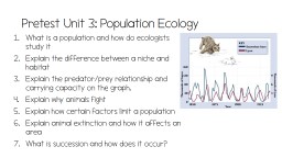 PPT-Pretest Unit 3: Population Ecology