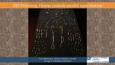 3D Printing  Homo  naledi