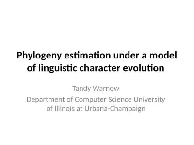 Phylogeny estimation under a model of linguistic character evolution