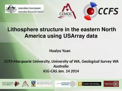 CCFS-Macquarie University, University of WA, Geological Survey WA