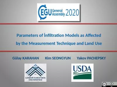 Parameters of İnfiltration Models as Affected by the Measurement Technique and Land Use