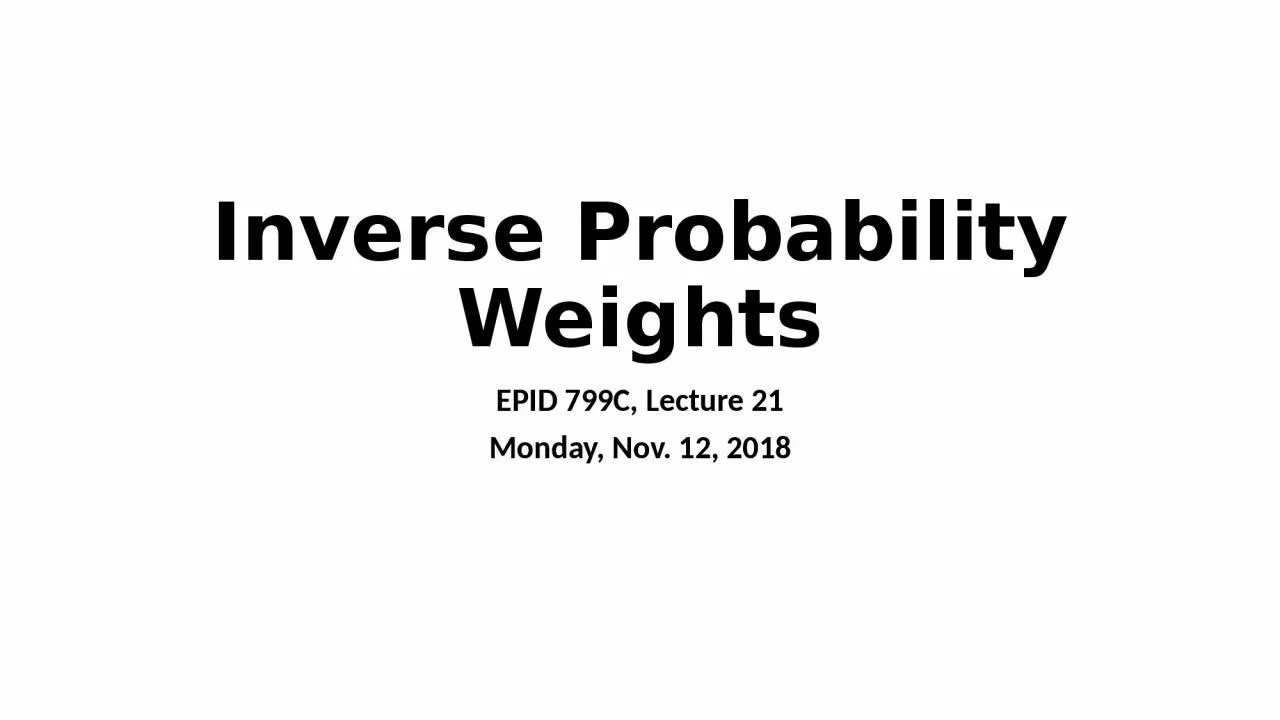 PPT-Inverse Probability Weights