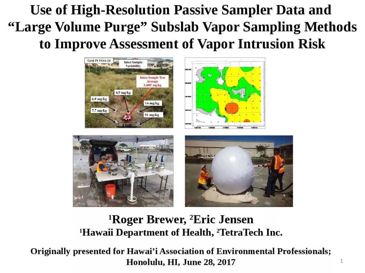 PPT-Use of High-Resolution Passive Sampler Data and