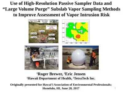 Use of High-Resolution Passive Sampler Data and