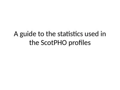 A guide to the statistics