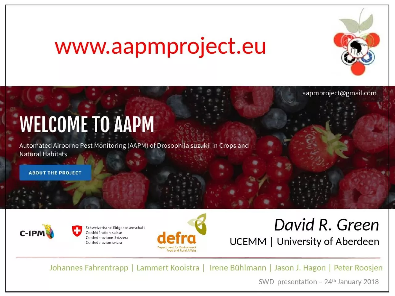 PPT-David R. Green UCEMM | University of Aberdeen