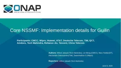 Core NSSMF: Implementation details