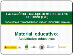 Evaluación de los Ecosistemas del Milenio