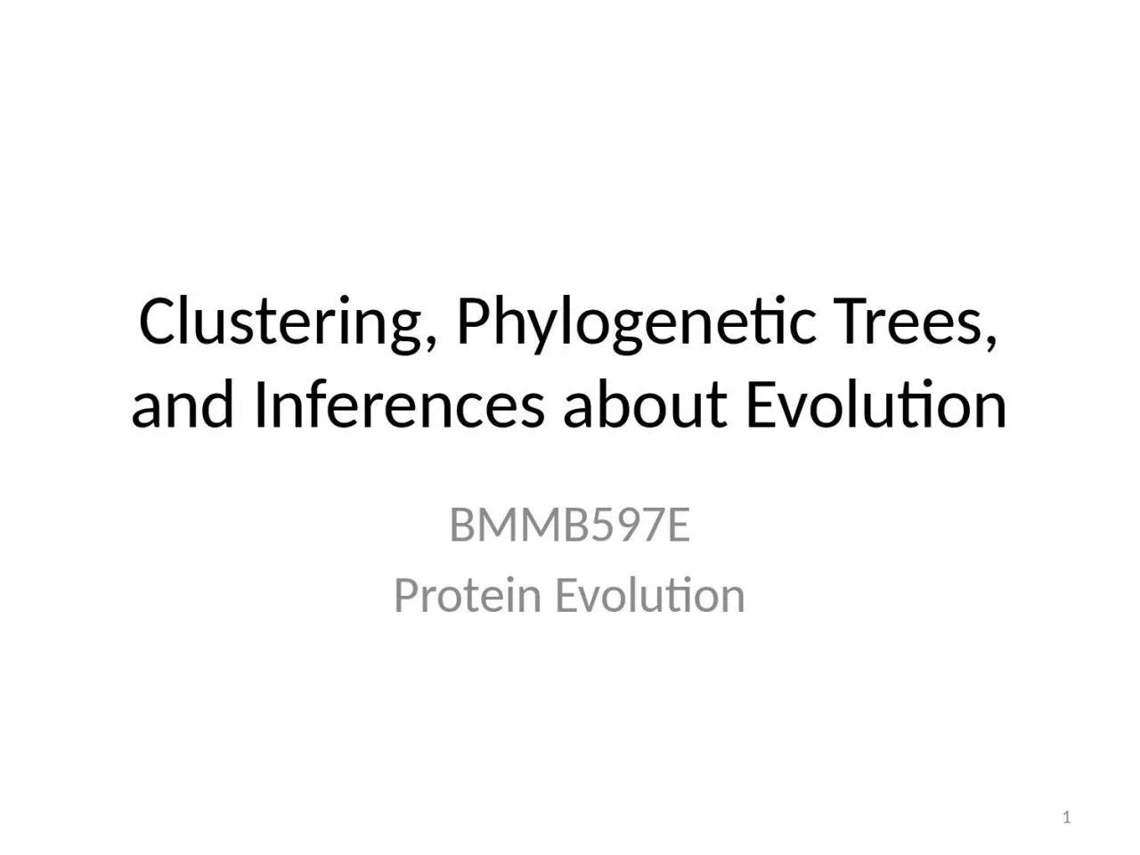 PPT-Clustering, Phylogenetic