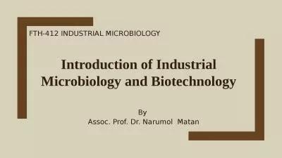 FTH-412 Industrial Microbiology