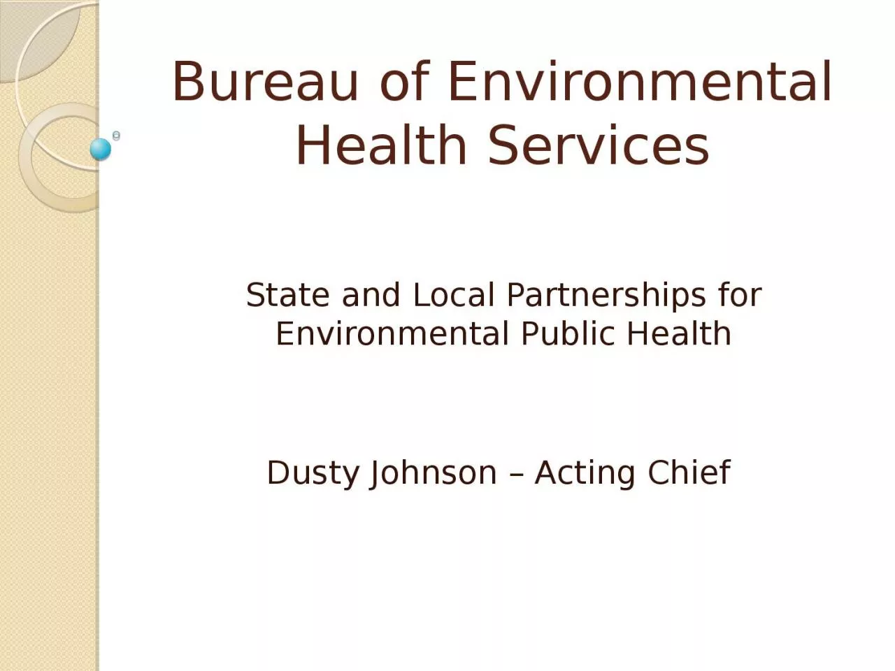 PPT-Bureau of Environmental Health Services