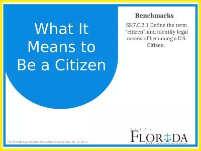 SS.7.C.2.1 Define the term “citizen”, and identify legal means of becoming a U.S.