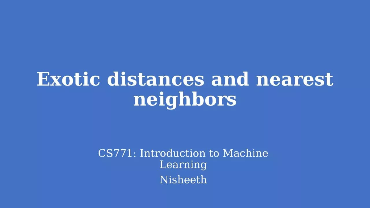 PPT-Exotic distances and nearest neighbors