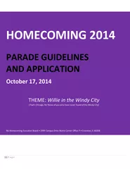 PARADE GUIDELINES AND APPLICATION October 17, 201THEME: Willie in the