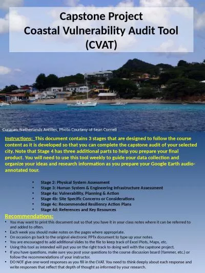 Capstone Project Coastal Vulnerability Audit Tool (CVAT)
