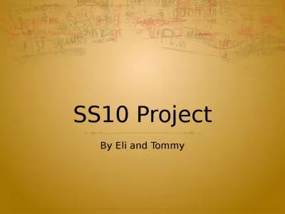 SS10 Project By Eli and Tommy