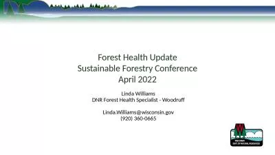 Forest Health Update Sustainable Forestry Conference