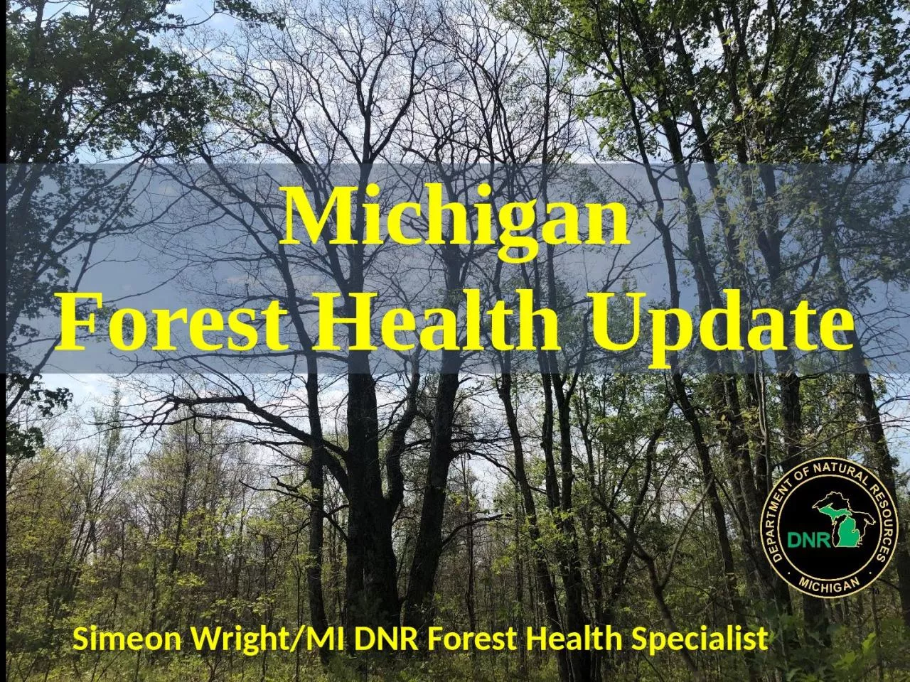 PPT-Michigan Forest Health Update