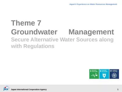 Theme 7 Groundwater 　 Management