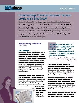 CASE STUDYhe ChallengeHomecomings Financial understands the meaning of