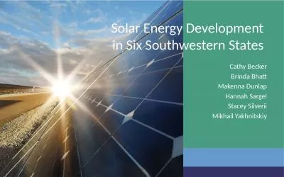 Solar Energy Development