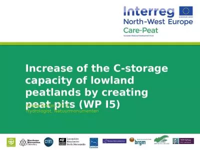 Increase of the C-storage capacity of lowland peatlands by creating peat pits (WP I5)