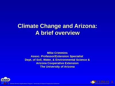 Climate Change and Arizona: