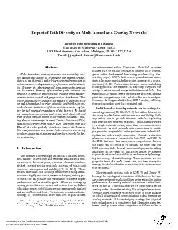ImpactofPathDiversityonMulti-homedandOverlayNetworksJungheeHanandFarna