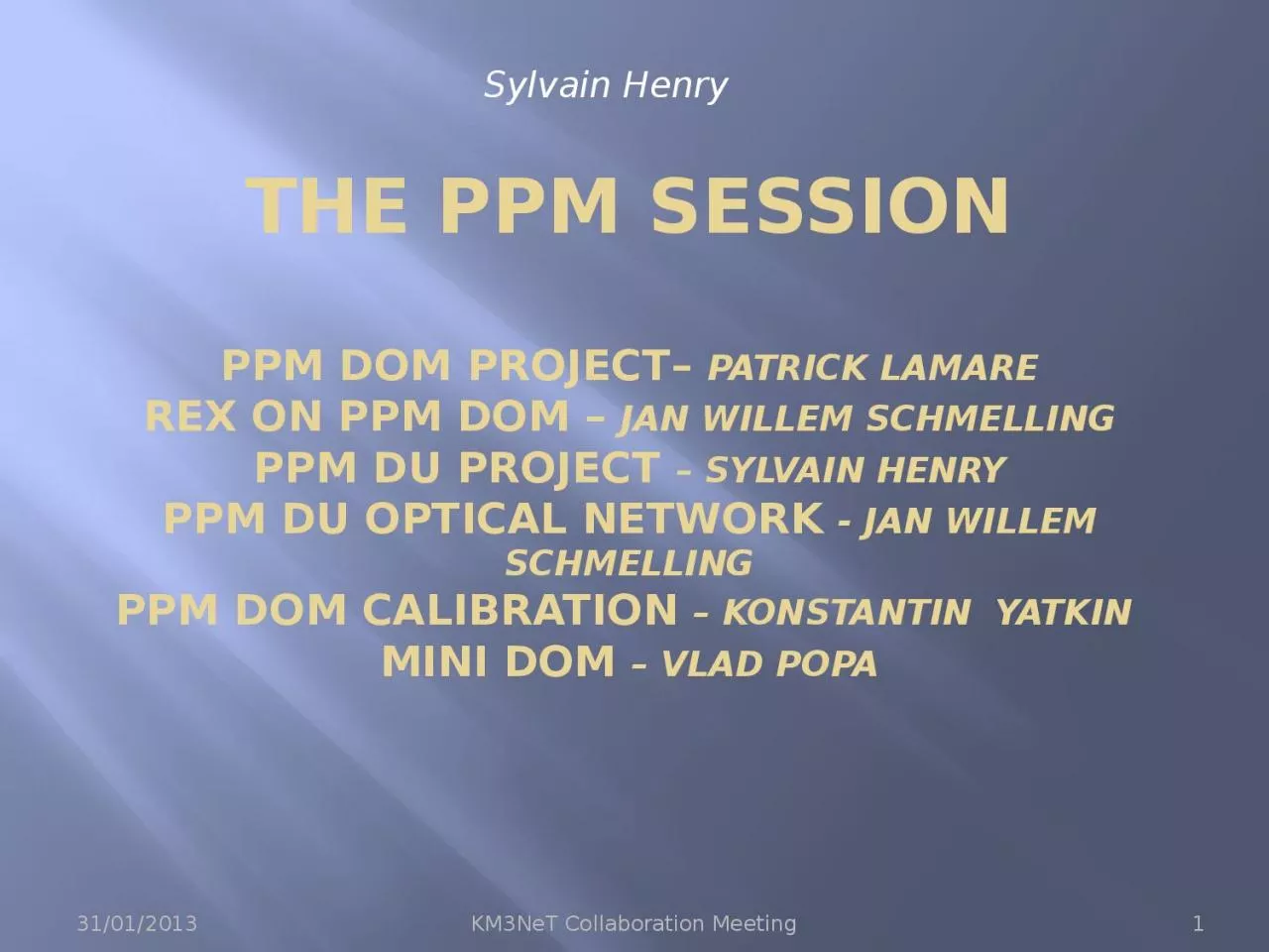 The PPM Session ppm DOM