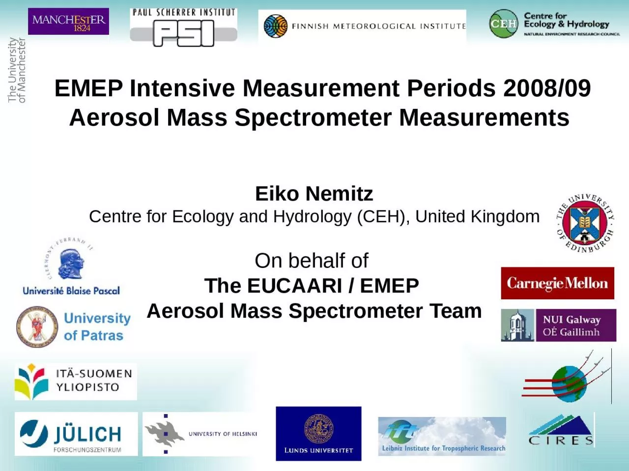 PPT-EMEP Intensive Measurement Periods 2008/09