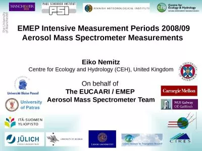 EMEP Intensive Measurement Periods 2008/09