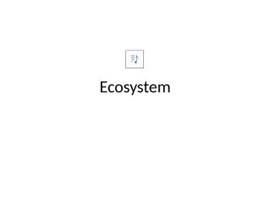 Ecosystem  Concept of an ecosystem