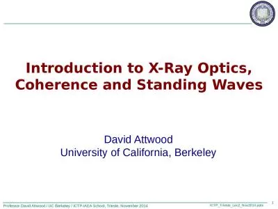 Introduction to X-Ray Optics, Coherence and Standing Waves