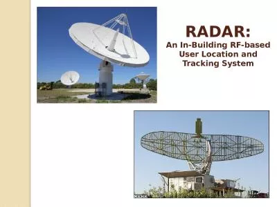 RADAR: An In-Building  RF