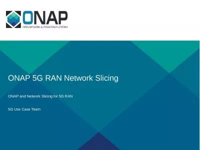 ONAP 5G RAN Network Slicing