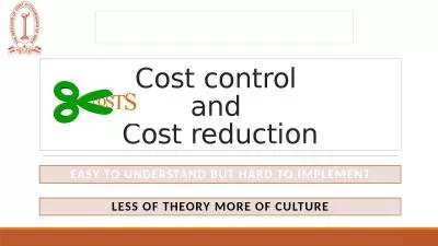 Cost control  and  Cost reduction