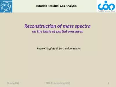 Tutorial: Residual Gas Analysis