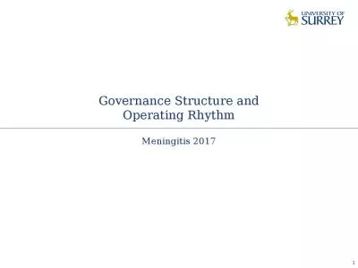 Governance  Structure and Operating Rhythm