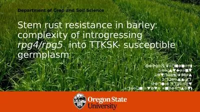 Stem rust resistance in barley: complexity of