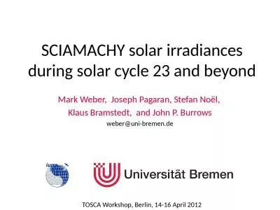 SCIAMACHY solar irradiances during solar cycle 23 and beyond