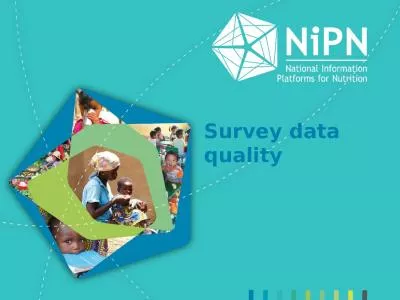 Survey data quality Objectives