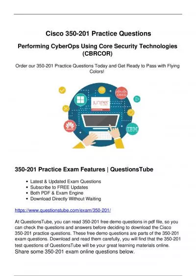 Actual Cisco 350-201 Exam Questions - Your Pathway to Quick Success