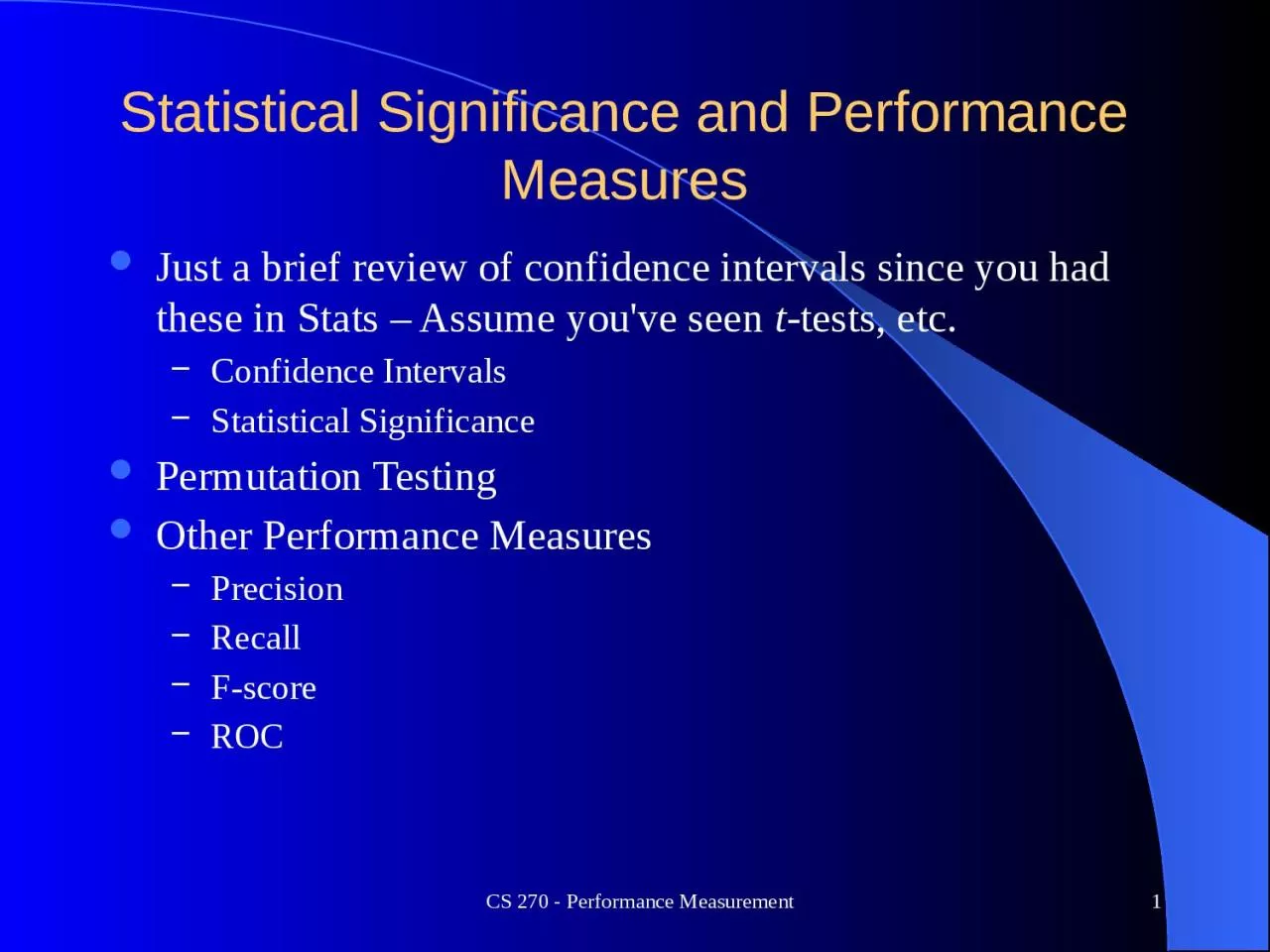 CS 472 - Performance Measurement