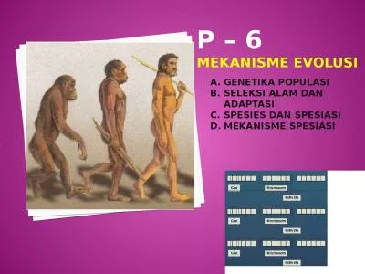 P – 6 MEKANISME EVOLUSI