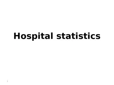 Hospital statistics 1 Inpatient: