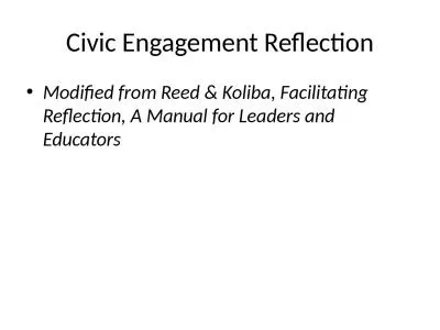 Civic Engagement Reflection