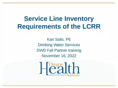 Service Line Inventory Requirements of the LCRR